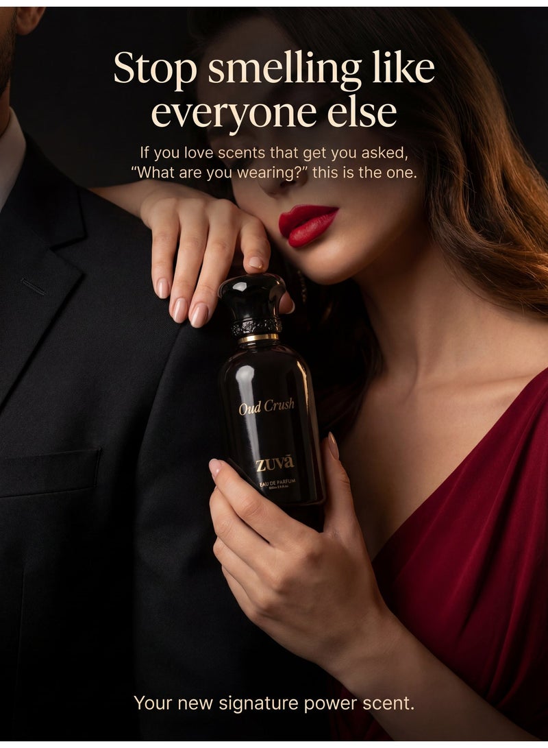 عطور زوفا عطر عود كراش أو دو بارفان – 100 مل | عطر فاخر للجنسين برائحة العود مع العنبر وخشب الصندل والهيل - Image 4